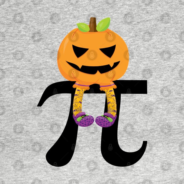 Pumpkin Pi Math Halloween Humor by Ricaso